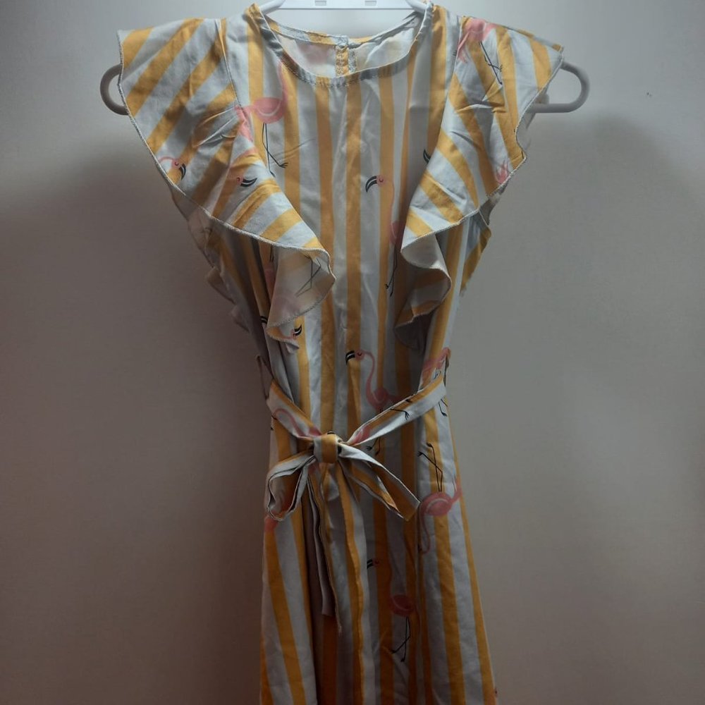 Flamingo Patterned Dress